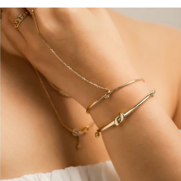 NWT Wanderlust & Co. 18-karat gold gilt bangle bracelet in Rose Gold - Picture 4 of 6